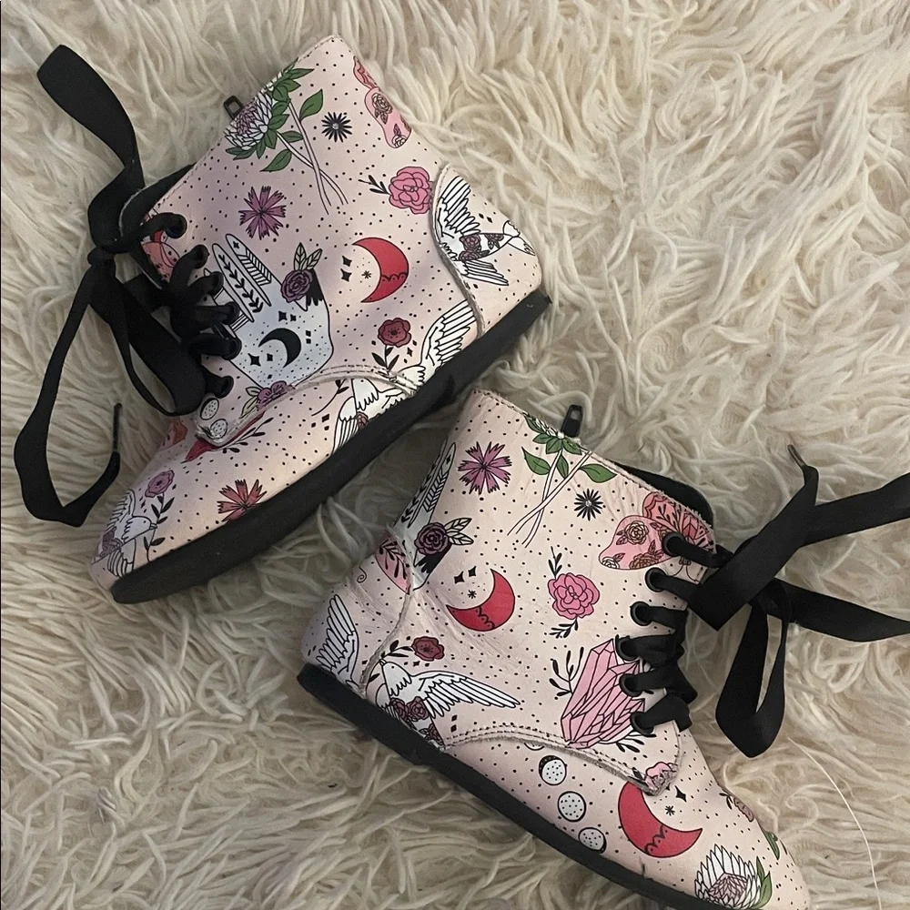 Cute Pink Booties with Whimsical Design